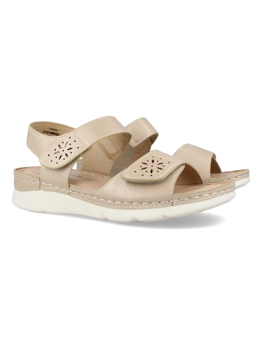 Mysoft - Sandalia Velcros Beige