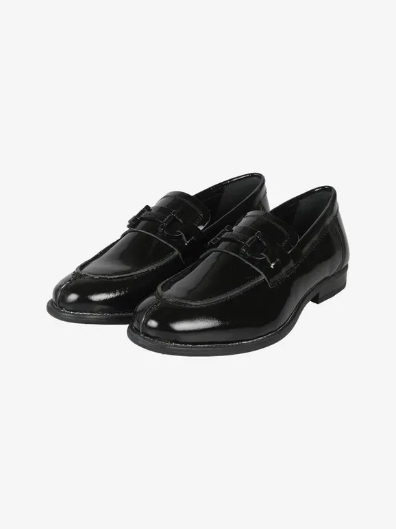 Nazareno Gabrielli Mocasines elegantes de piel brillante para hombre.