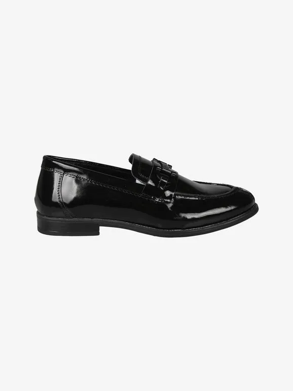 Nazareno Gabrielli Mocasines elegantes de piel brillante para hombre.