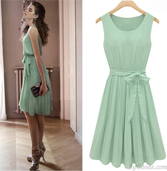 New Fashion Mint Green Bat Sleeve Dress