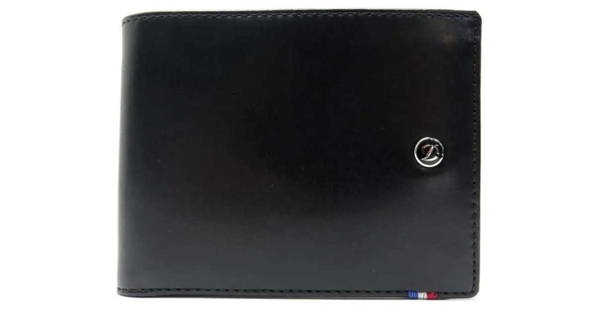 NUEVA CARTERA ST DUPONT LINE D 180003 Billetera de cuero negro 