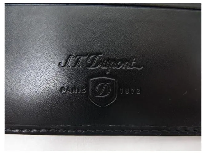 NUEVA CARTERA ST DUPONT LINE D 180003 Billetera de cuero negro 