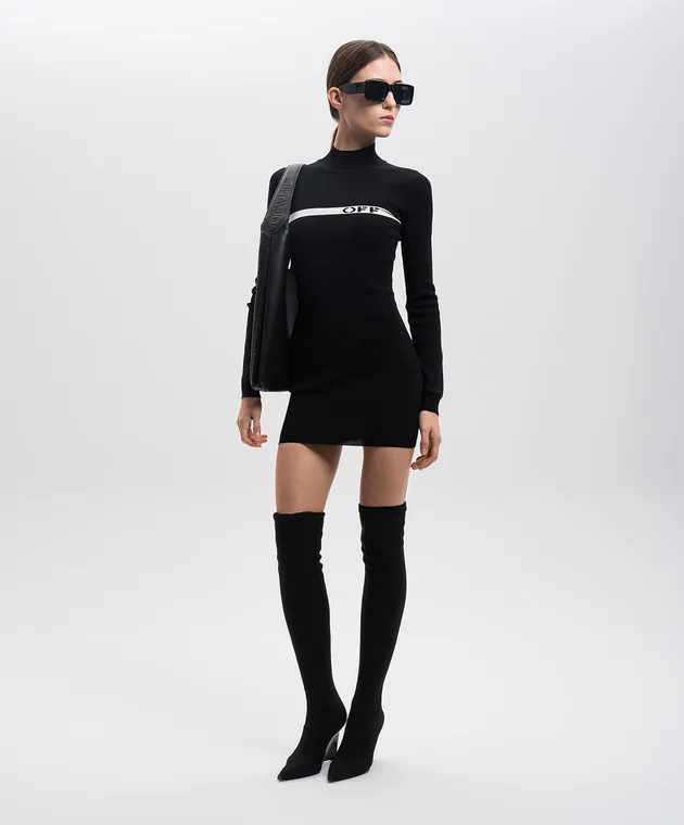 Off-White Black dress with logo