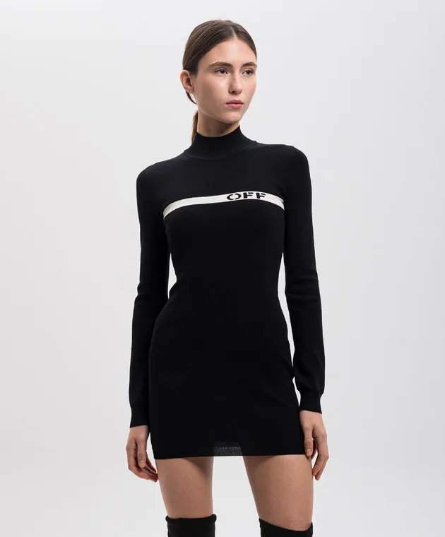 Off-White Black dress with logo