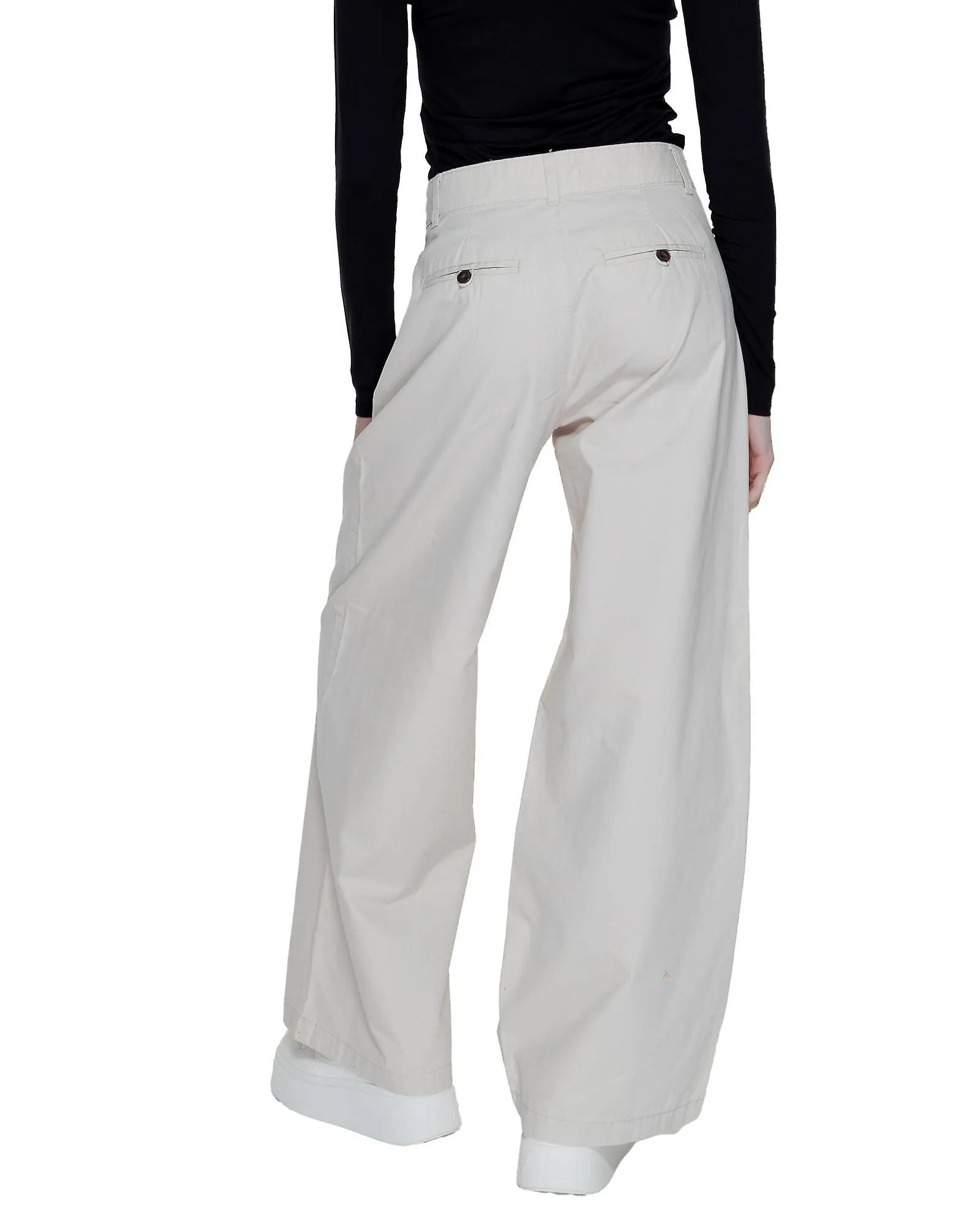 Only Cotton Trousers with Zip and Button Fastening