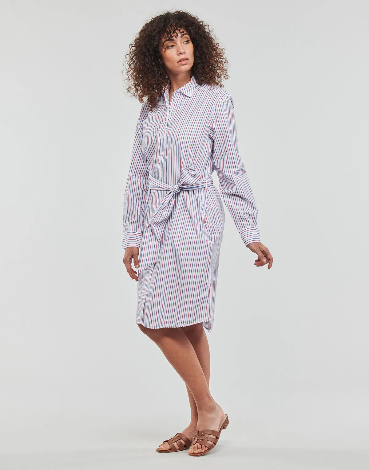 ORG CO GBL STP KNEE SHIRT DRESS