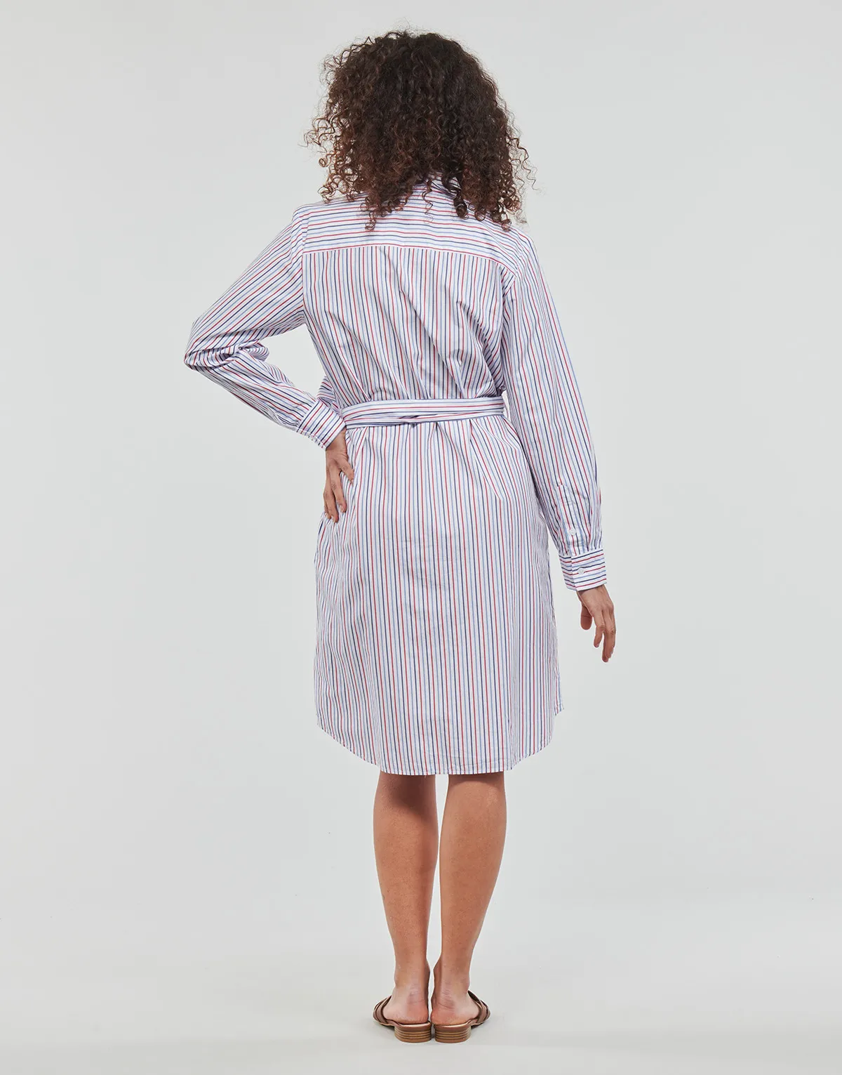 ORG CO GBL STP KNEE SHIRT DRESS