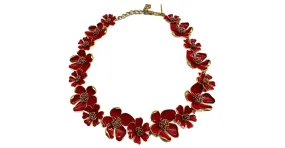 Oscar de la Renta Collares Roja Gold hardware 