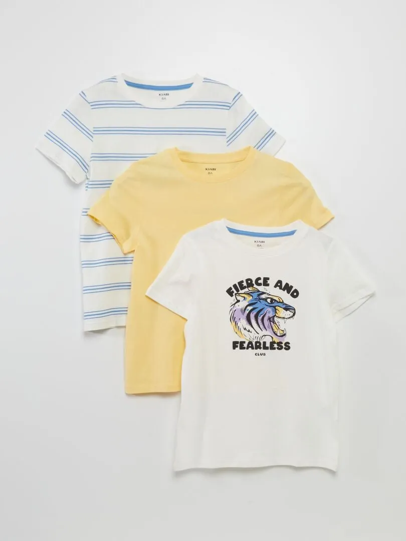 Pack de 3 camisetas de manga corta - BLANCO