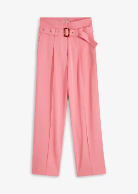 Pantalón de pinzas Rosa brillante