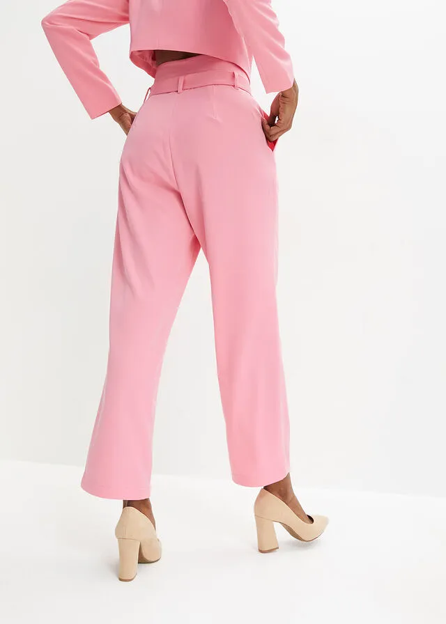 Pantalón de pinzas Rosa brillante