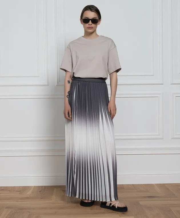 Peserico Degrade effect pleated skirt