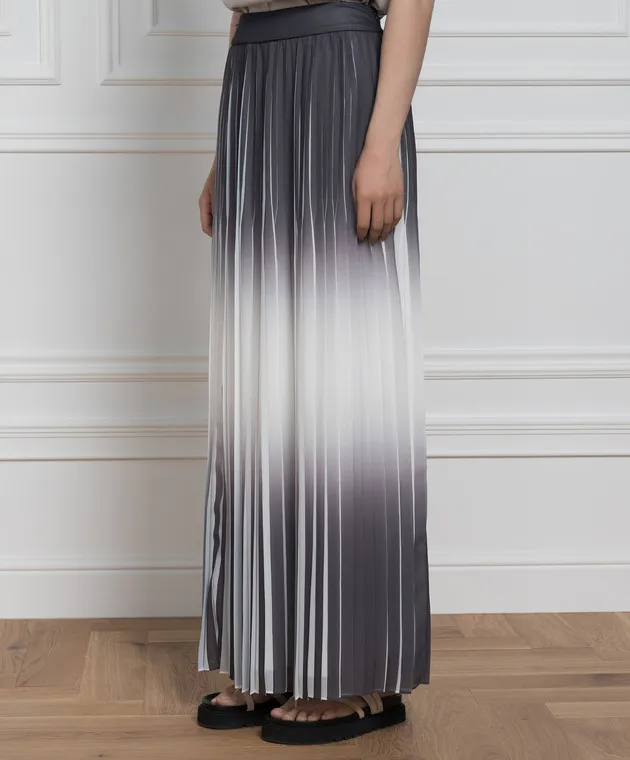 Peserico Degrade effect pleated skirt