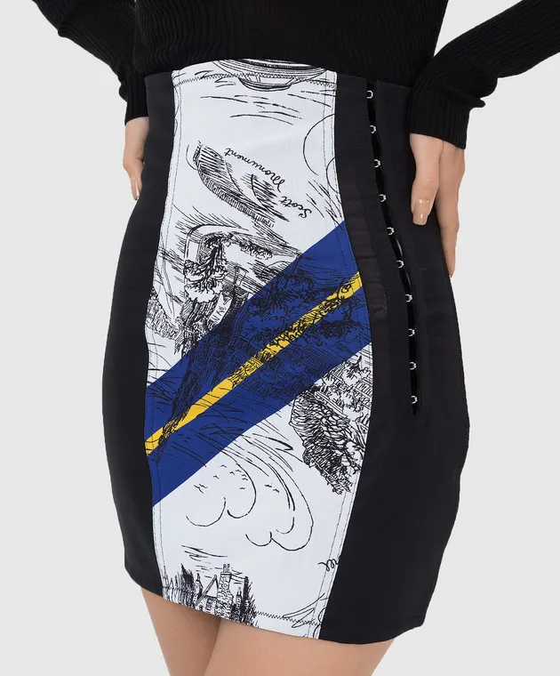 Philosophy di Lorenzo Serafini Mini skirt with contrast print