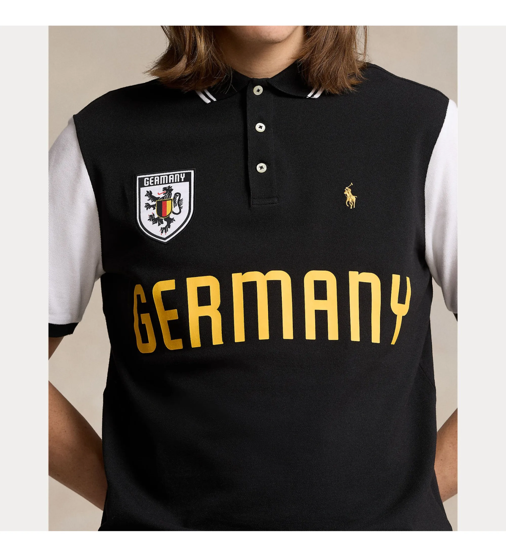 Polo Classic Fit Alemania negro