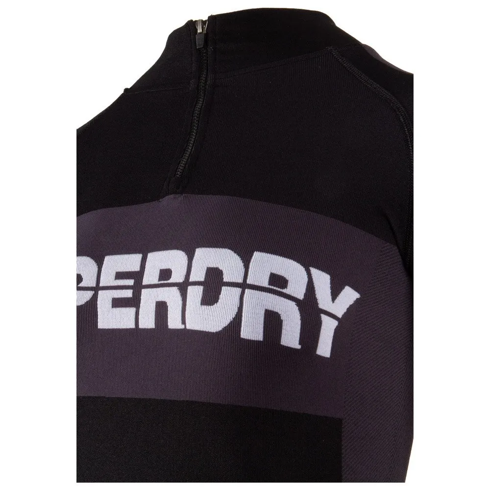 Ropa interior técnica Superdry Seamless 1/4 Zip Baselayer W Black