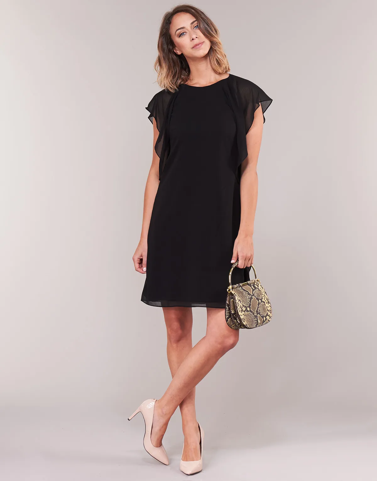 RUFFLED GEORGETTE DRESS