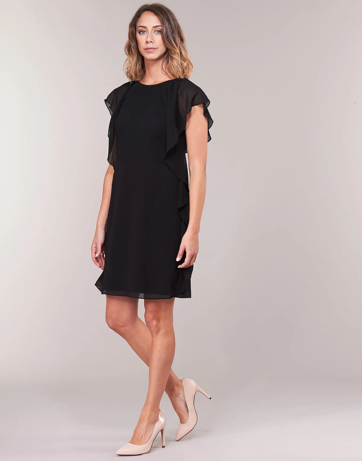 RUFFLED GEORGETTE DRESS