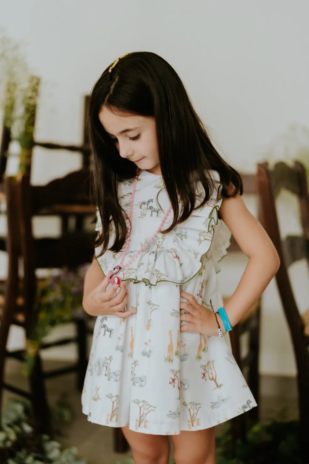 Safari print dress by Mon Petit Bonbon