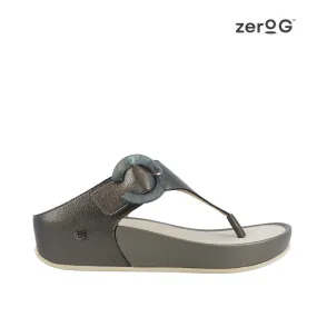 Sandalias flats Jamy pewter para mujer