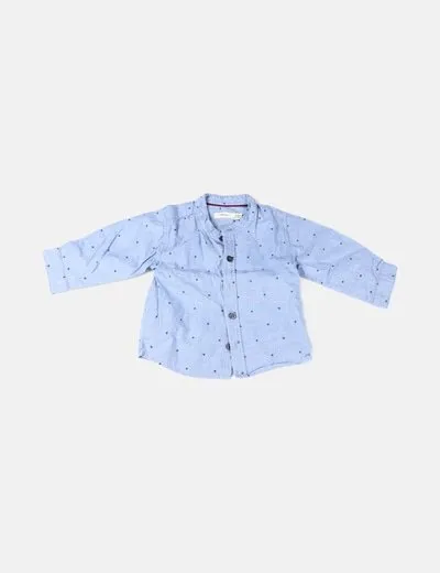 Sfera Camisa azul estampada