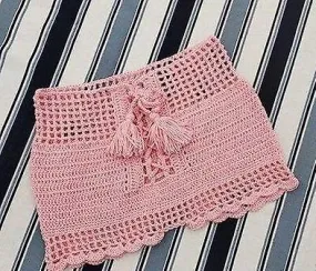 Shorts de bikini de ganchillo a mano