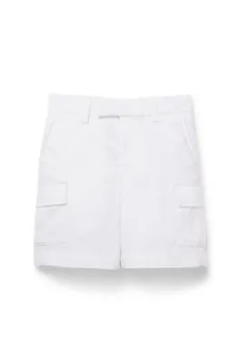 Shorts para niños en sarga de algodón con bolsillos estilo cargo