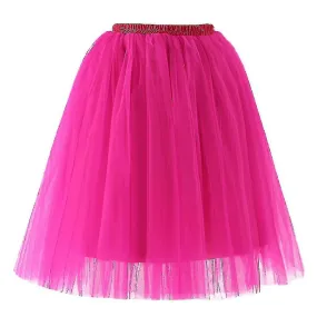 Skirt Womens High Quality Pleated Gauze Knee Length Adult Tutu Dancing