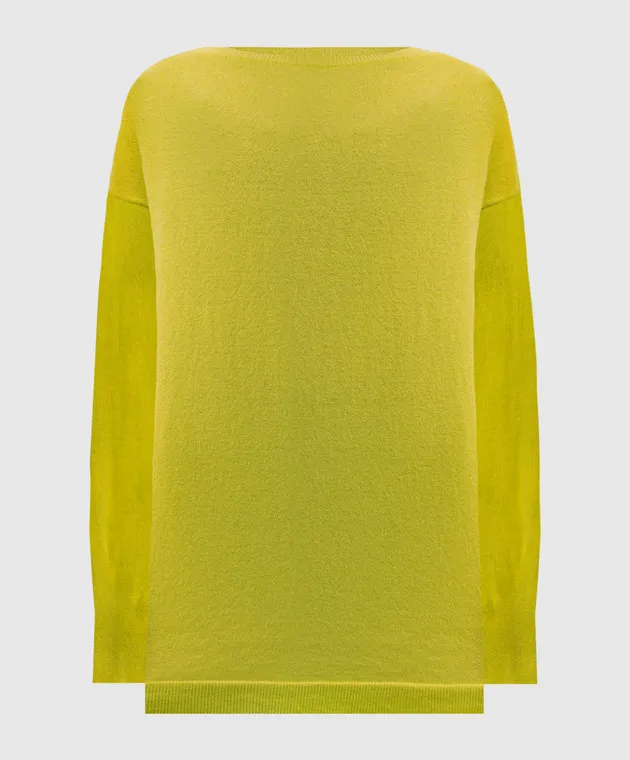 Solotre Yellow sweater made of wool