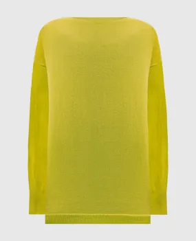 Solotre Yellow sweater made of wool