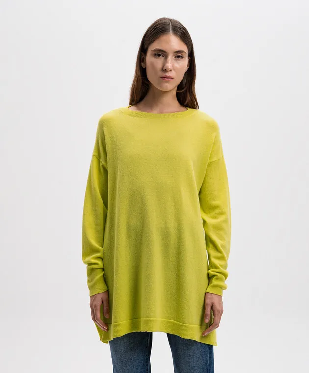 Solotre Yellow sweater made of wool