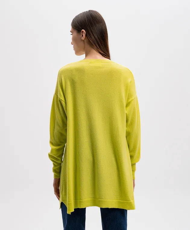 Solotre Yellow sweater made of wool