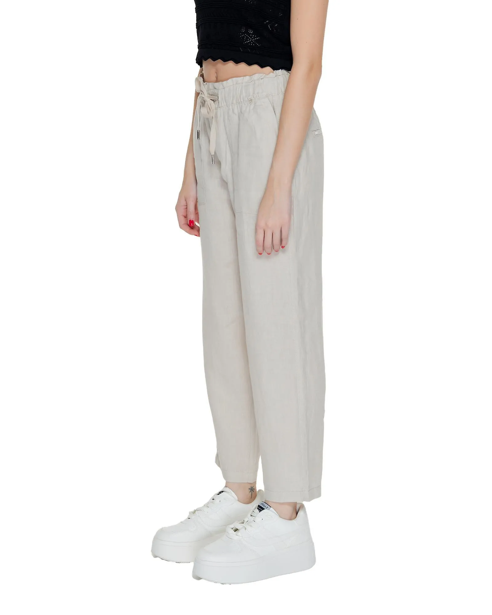 Street One Linen Trousers with Laces