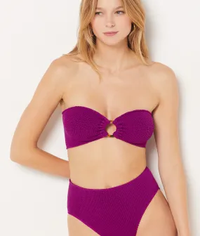 Sujetador bikini bandeau, tejido extensible ONESIZE CASSIS - ETAM