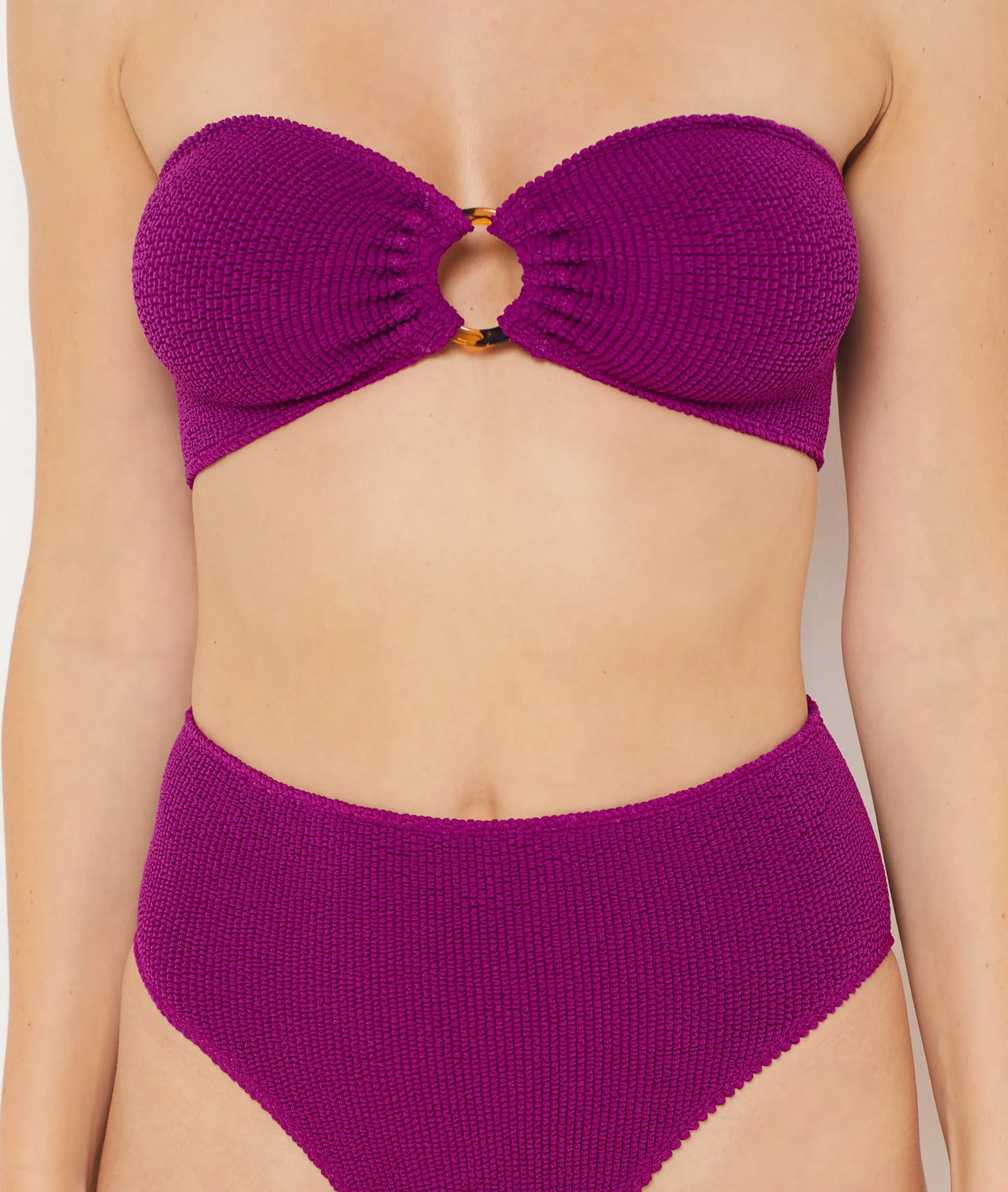 Sujetador bikini bandeau, tejido extensible ONESIZE CASSIS - ETAM