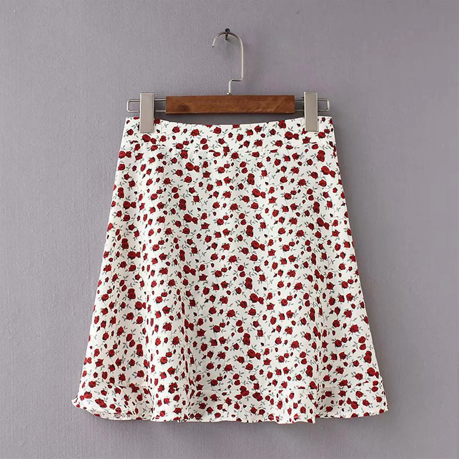 Summer Floral Print Mini Skirt Retro Loose Stretchy Soft Fabric Mini Skirts For Street Going Out Dating Shopping