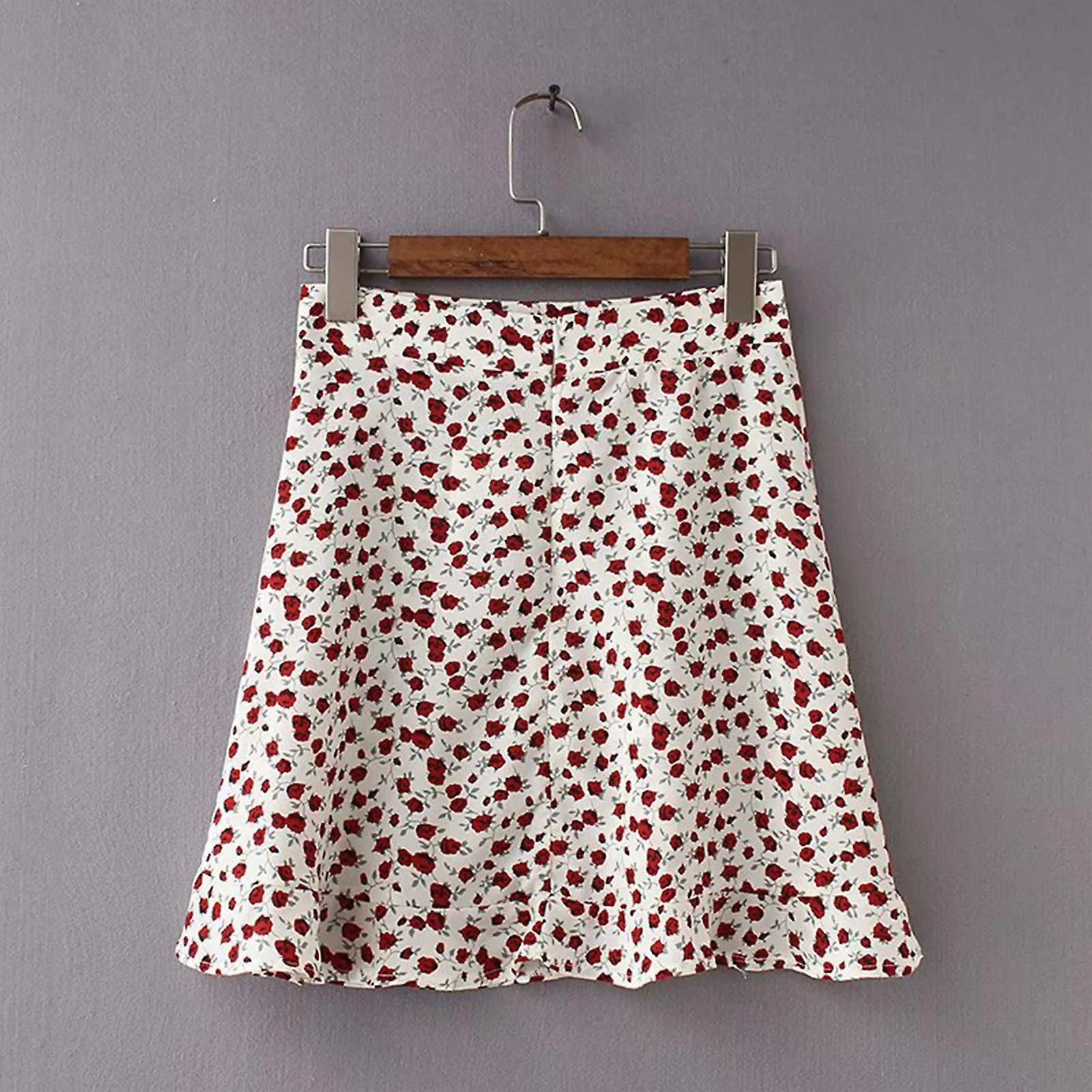 Summer Floral Print Mini Skirt Retro Loose Stretchy Soft Fabric Mini Skirts For Street Going Out Dating Shopping