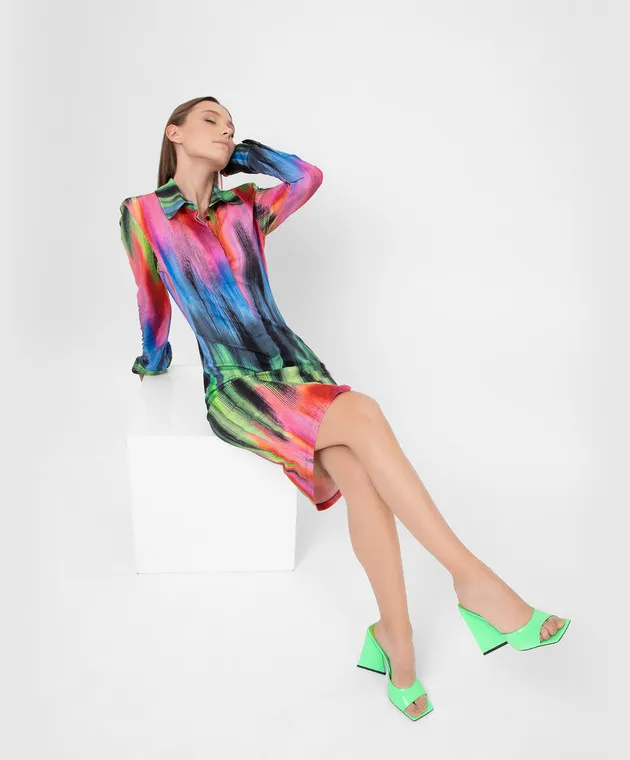 The Attico Elton shirt dress in print