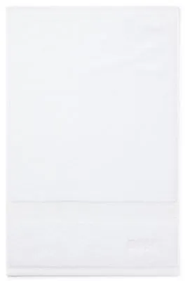 Toalla para invitados blanca de algodón del Egeo con logo tonal