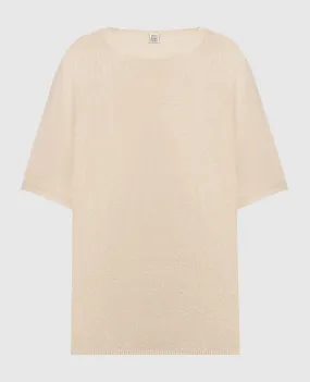 Toteme Beige silk T-shirt