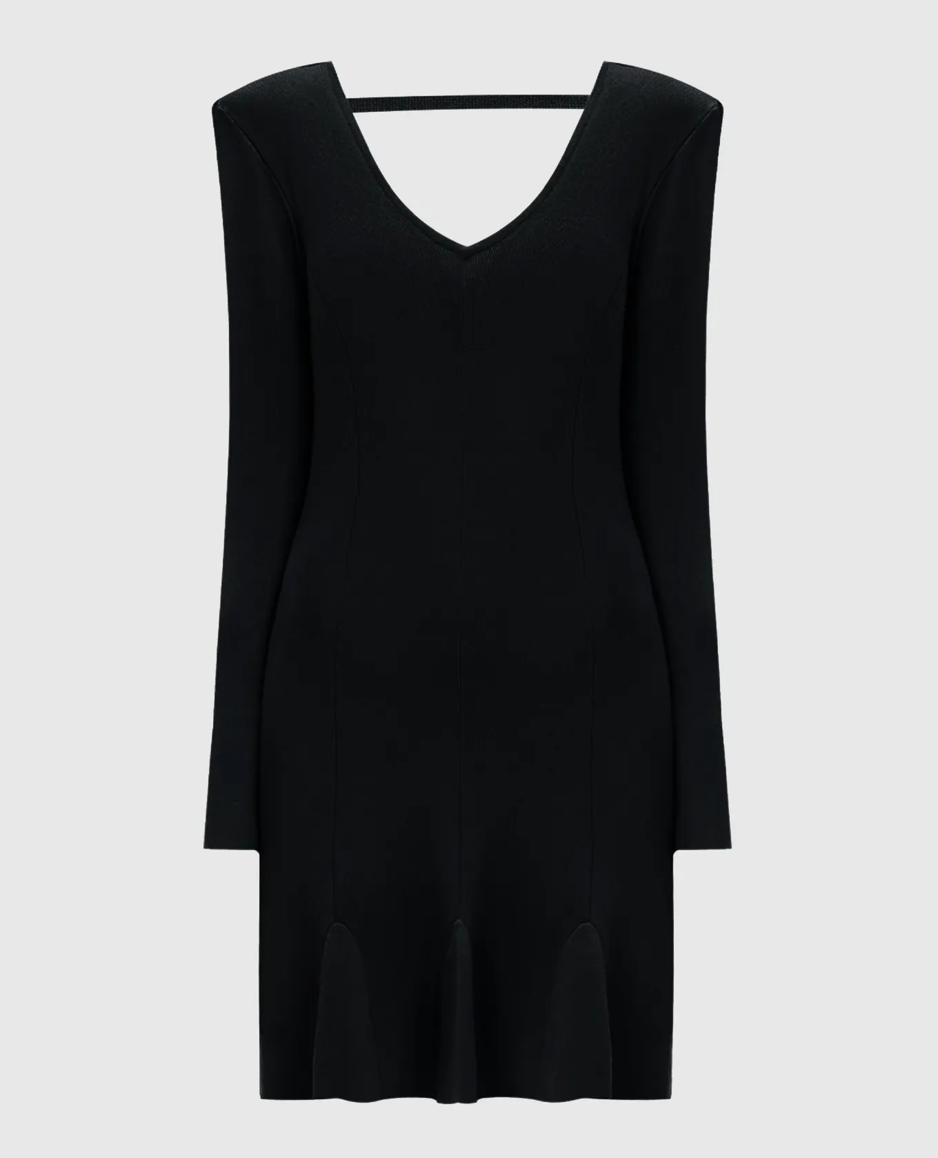 Twinset Actitude Black mini dress with accent shoulders