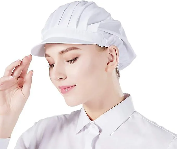 Unisex Chef Hat Elastic Chef Hat Cook Hat for Men Women with Brim,2024 Ping