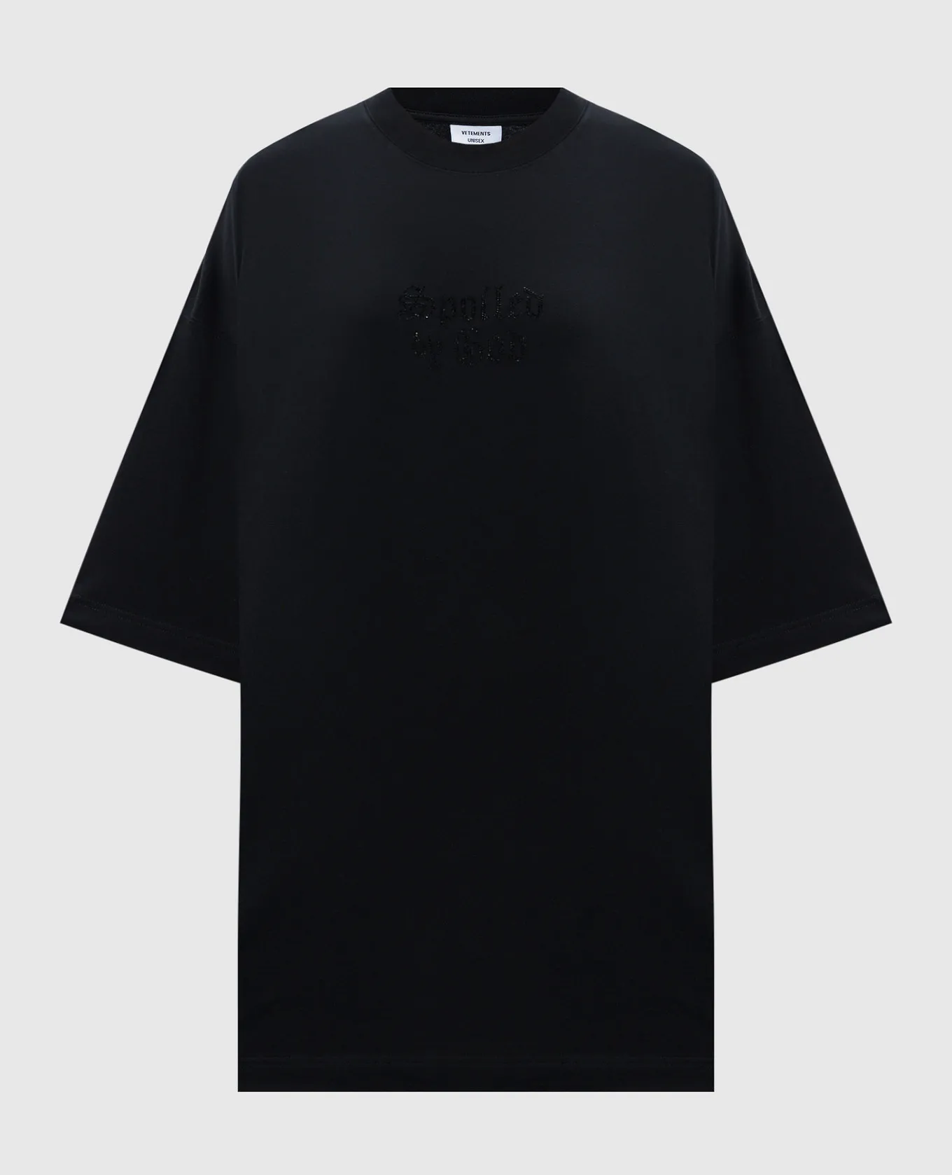 Vetements Black t-shirt with crystals