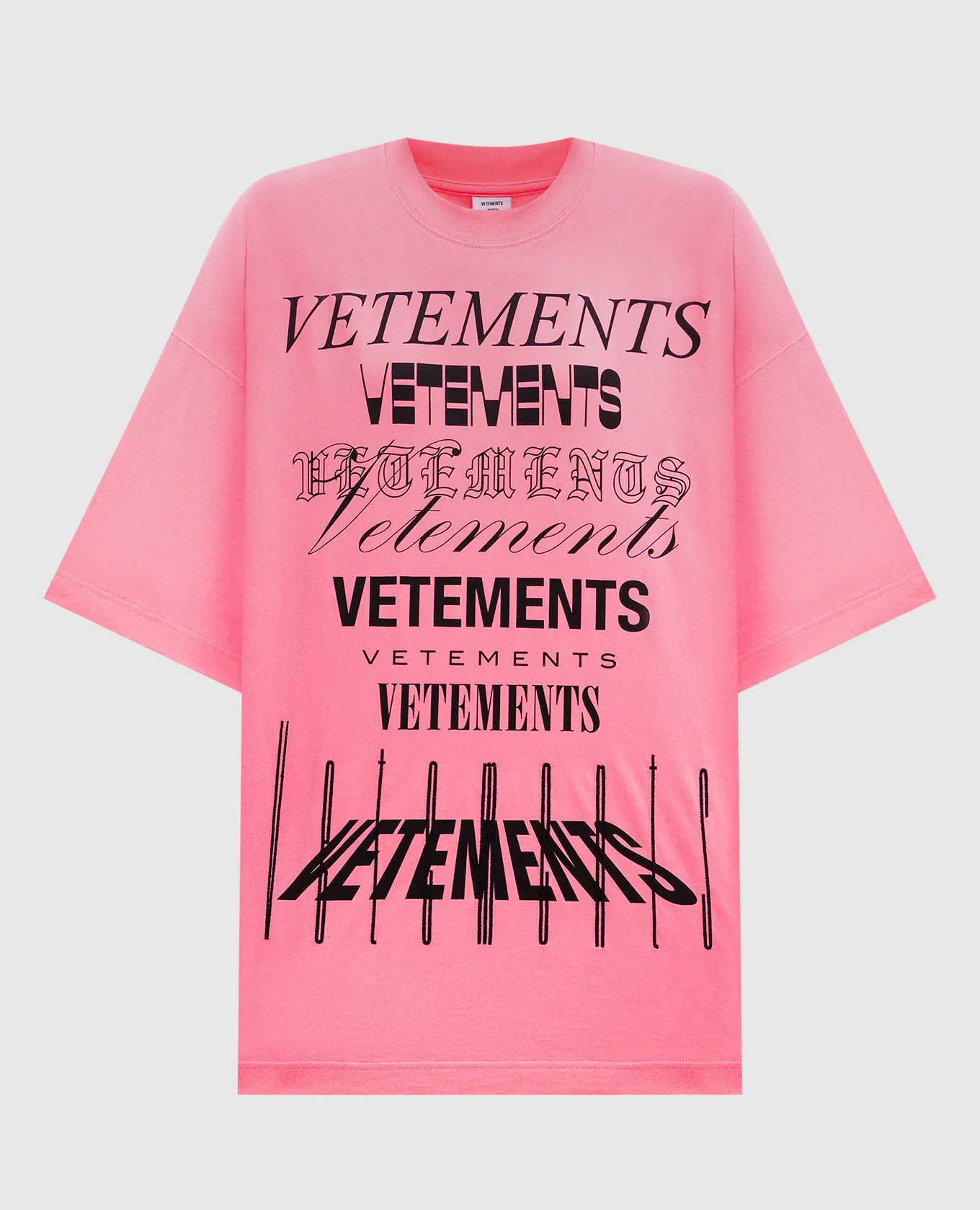 Vetements Pink t-shirt with a print