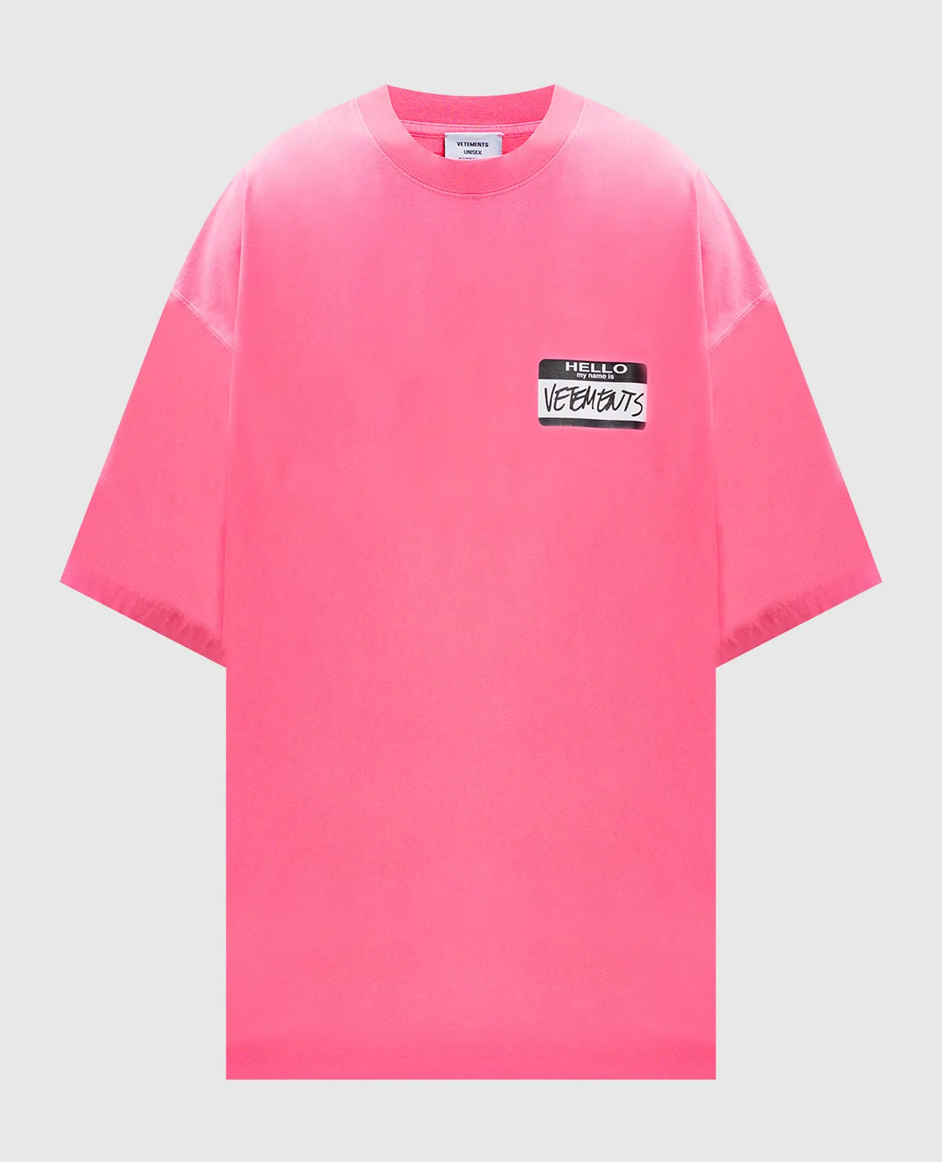 Vetements Pink t-shirt with logo