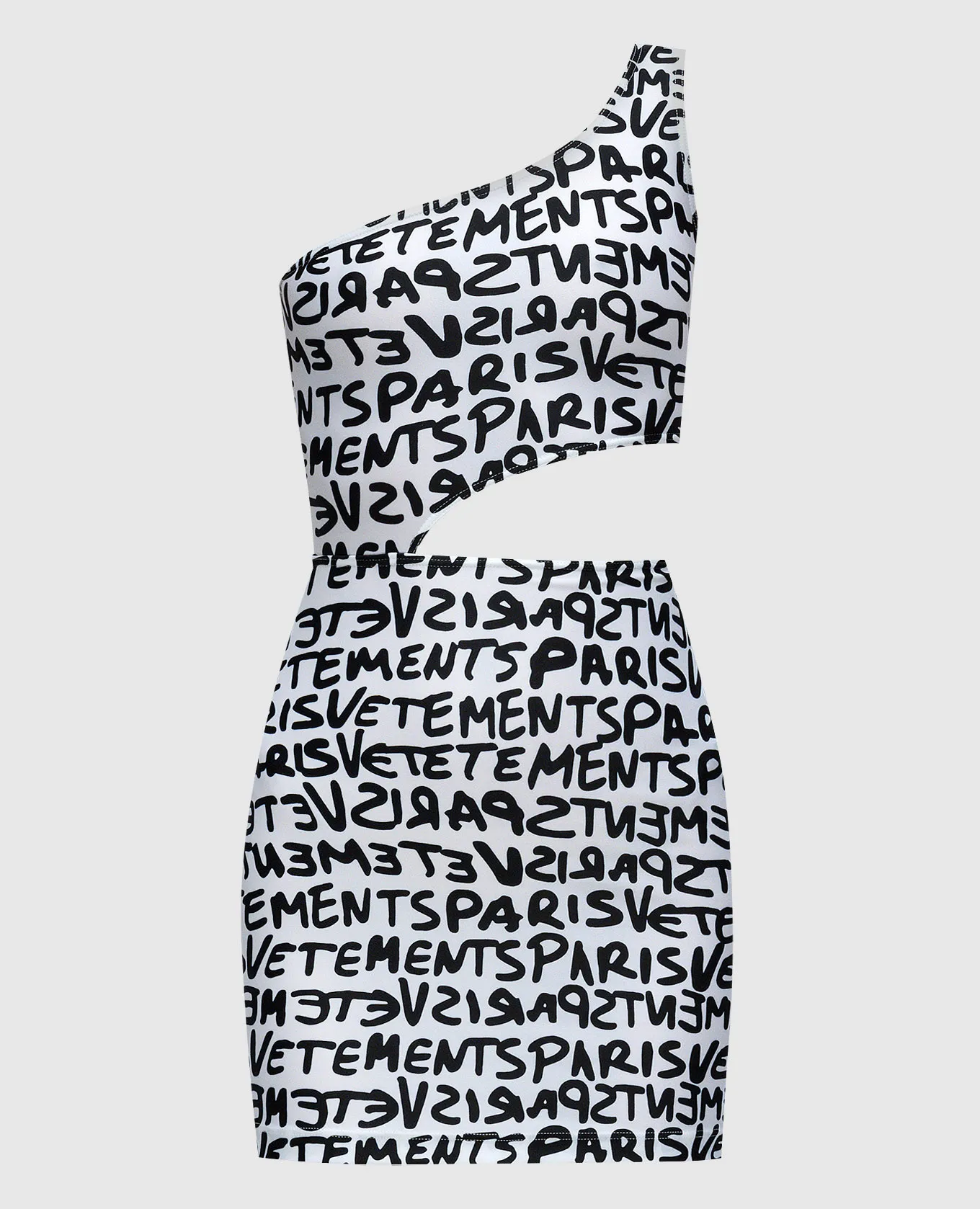 Vetements White mini dress with logo print