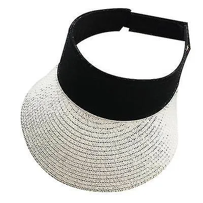 Women Straw Sun Visor Hat Wide Brim Summer Uv