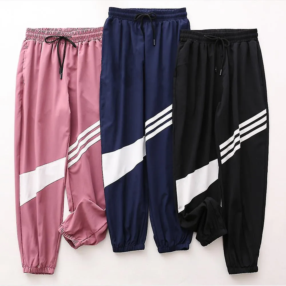 Women's Hip Hop Drawstring Sports Pants Elastic Foot Cuff Harem Baggy Trousers -ACGIV