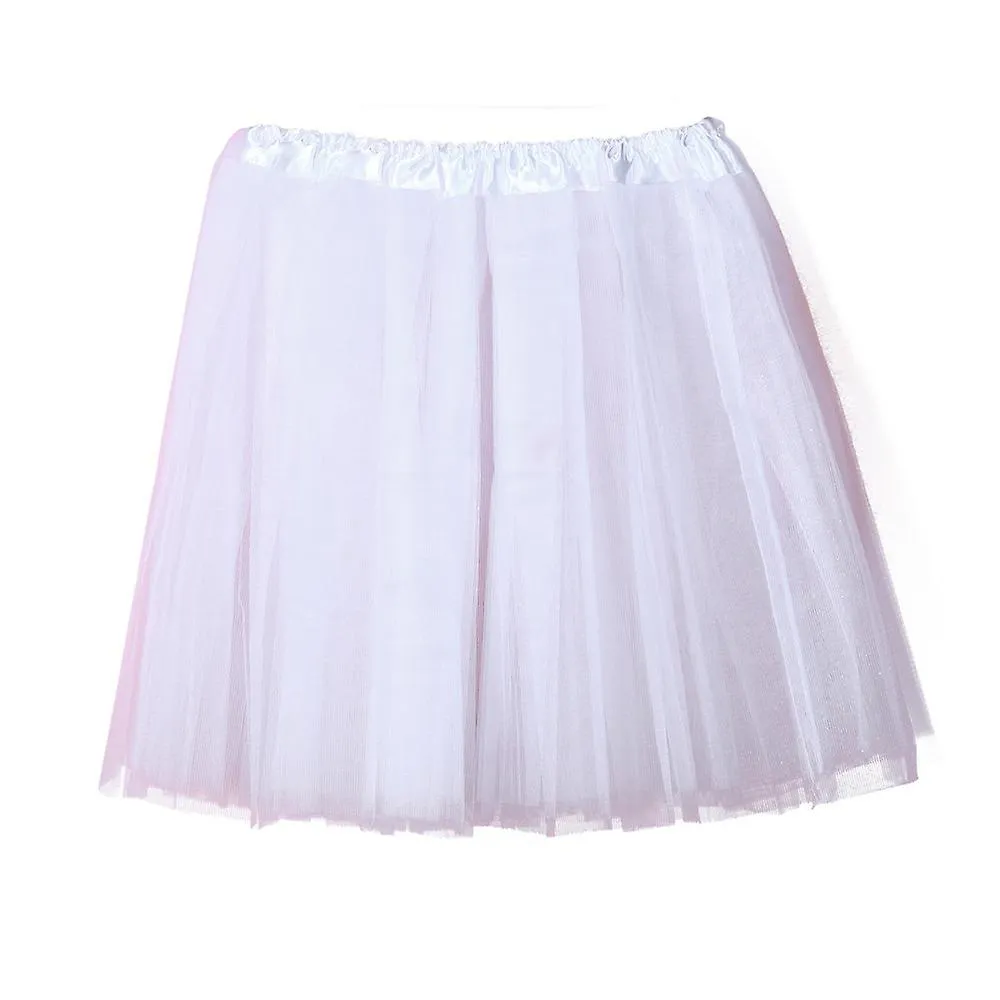 Womens Pleated Gauze Short Skirt Adult Dancing Skirt Carnival Costume