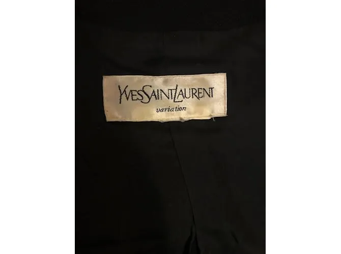 YVES SAINT LAURENT Chaquetas T.fr 40 Piel Negro 